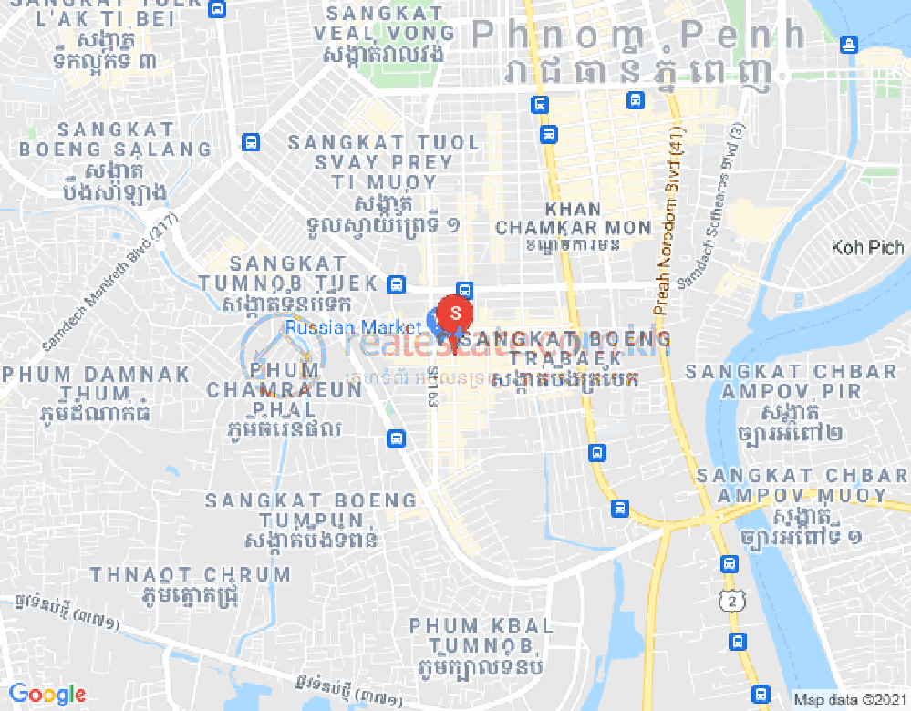 Карта PROPERTIES DABEST, Тул Том Пунг 1, Чамкармон, Пномпень