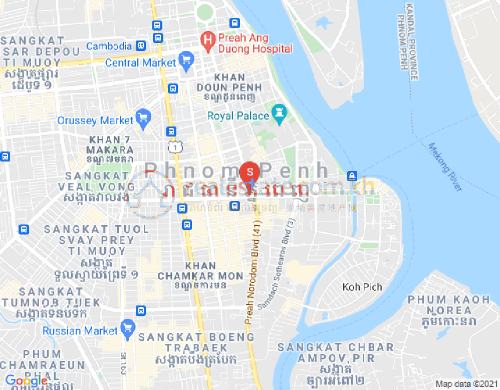 Карта Тул Том Пунг 1, Чамкармон, Пномпень
