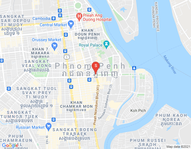 Карта Тонле Бассак, Чамкармон, Пномпень