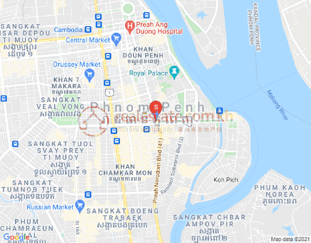 Map of Properties DaBest, BKK 3, Boeng Keng Kang, Phnom Penh