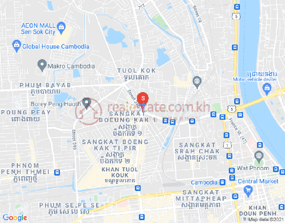 万谷湖1分区, 堆谷区, 金边地图