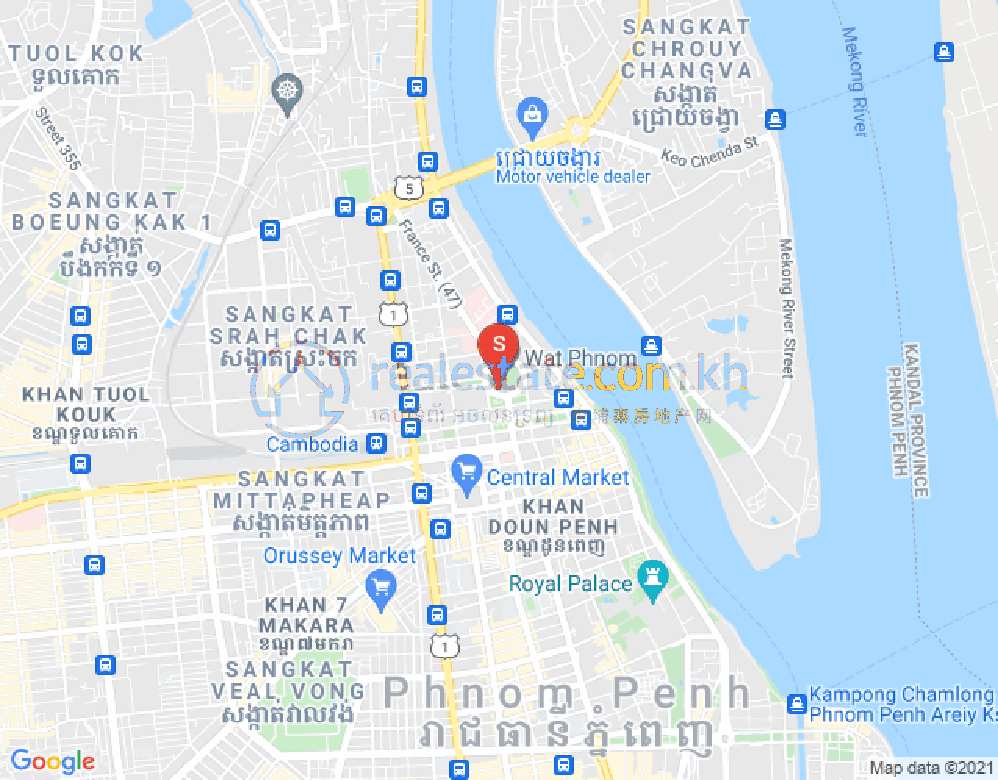 Map of Toul Svay Prey 1, Boeng Keng Kang, Phnom Penh