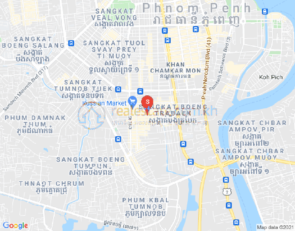 Carte de BKK 1, Boeng Keng Kang, Phnom Penh