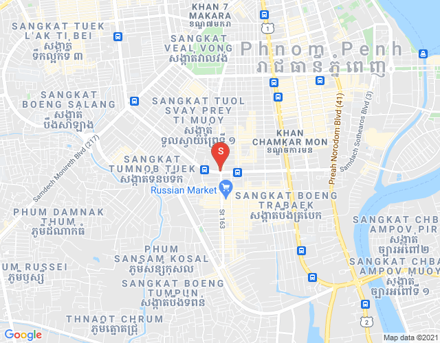 トンレバサック, チャムカモン, プノンペンの地図