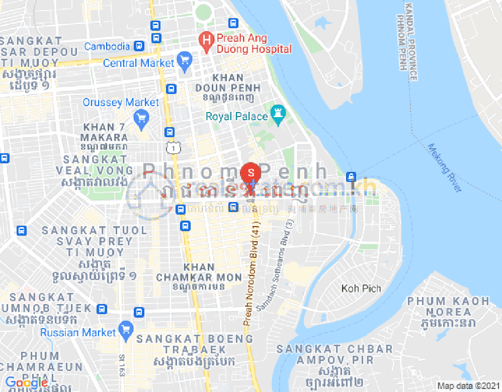 PHNOM PENH DABEST PROPERTIES, BKK 2, ボンケンコン, プノンペンの地図