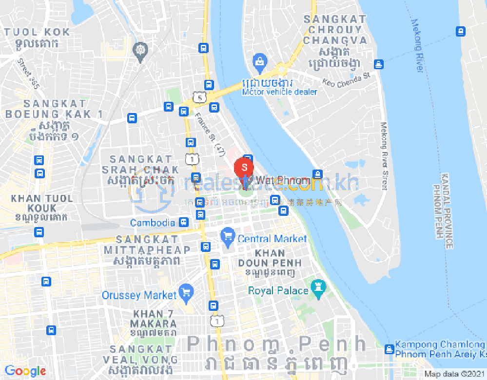 CO LTD PROPERTIES DABEST PROPERTIES CAMBODIA, BKK 1, ボンケンコン, プノンペンの地図
