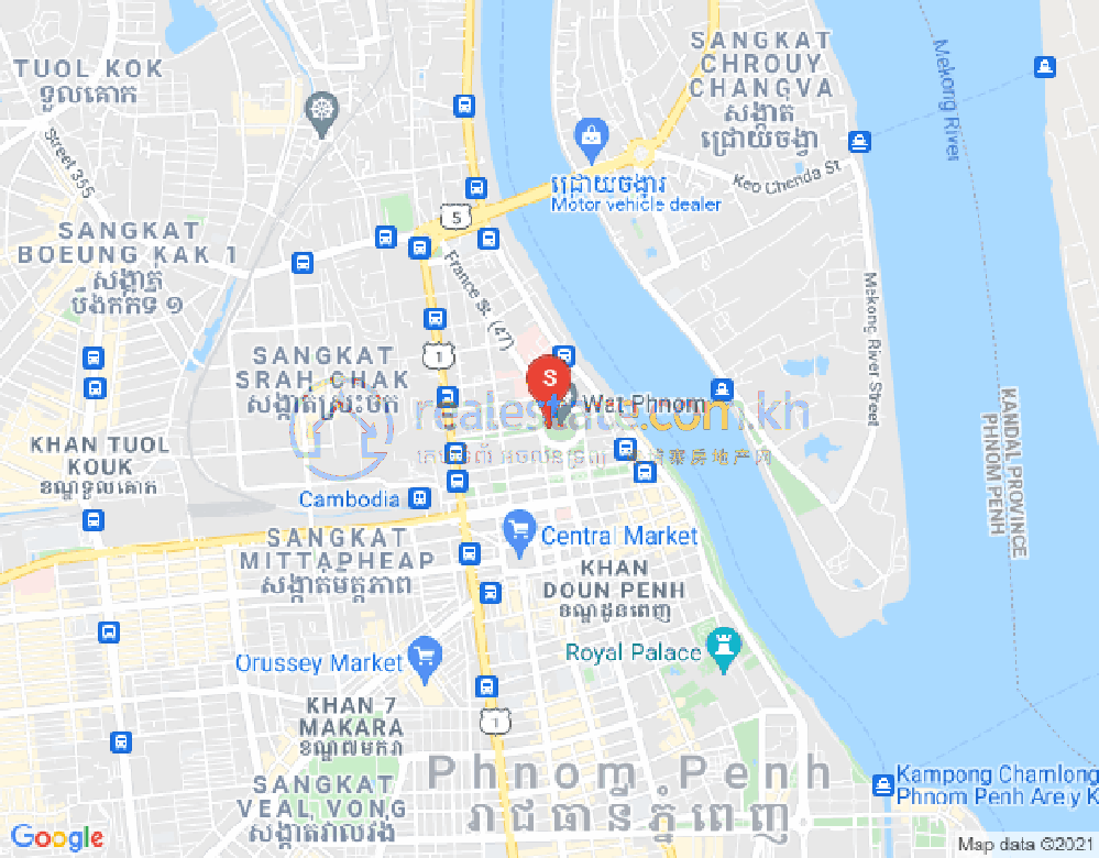 แผนที่ PROPERTIES DABEST, จักตอมุข, ดวนป็ญ, พนมเปญ