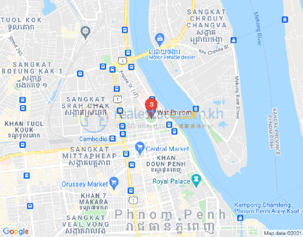 Карта PROPERTIES DABEST, Чакто Мукх, Доун Пень, Пномпень