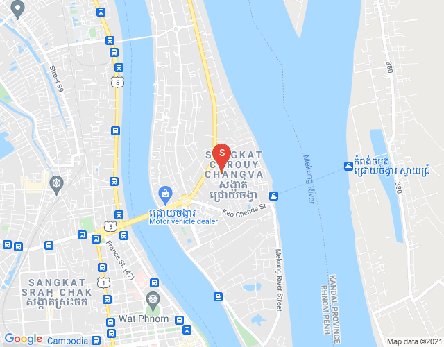 チュロイ・チャンバー, プノンペンの地図