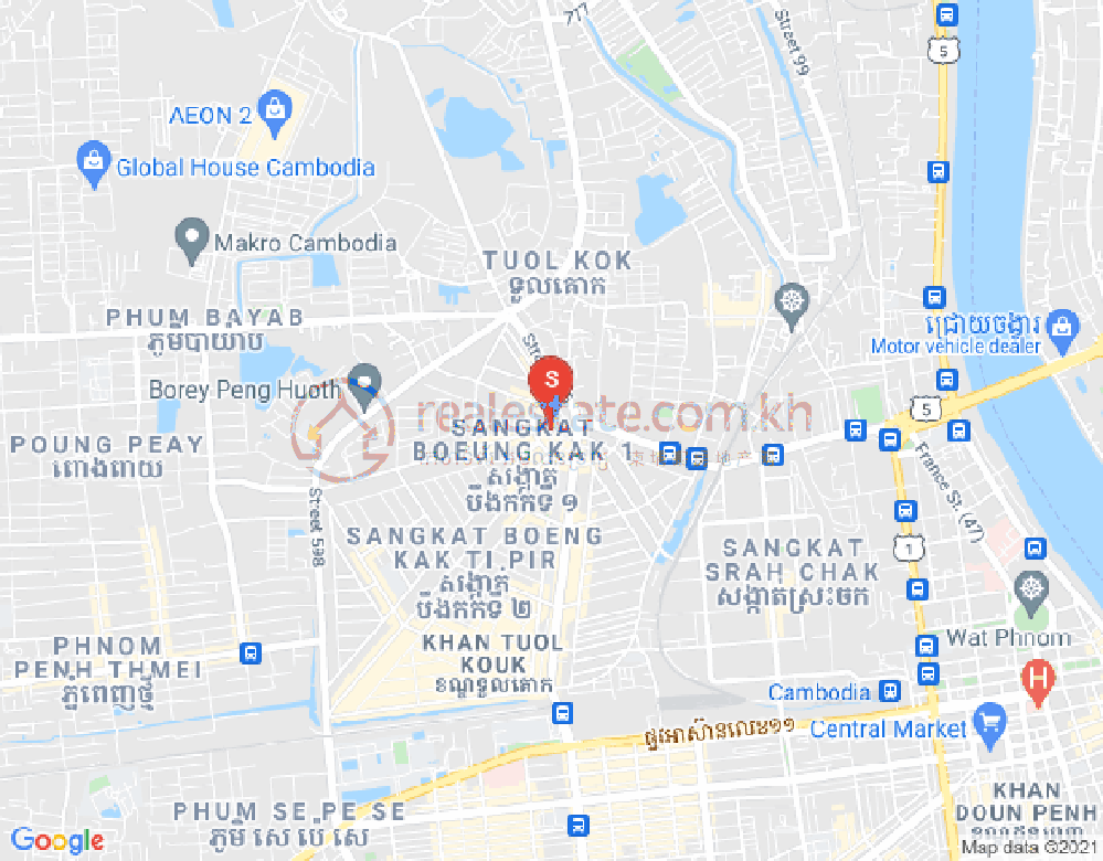 Карта Боунг Как 2, Тул Кок, Пномпень