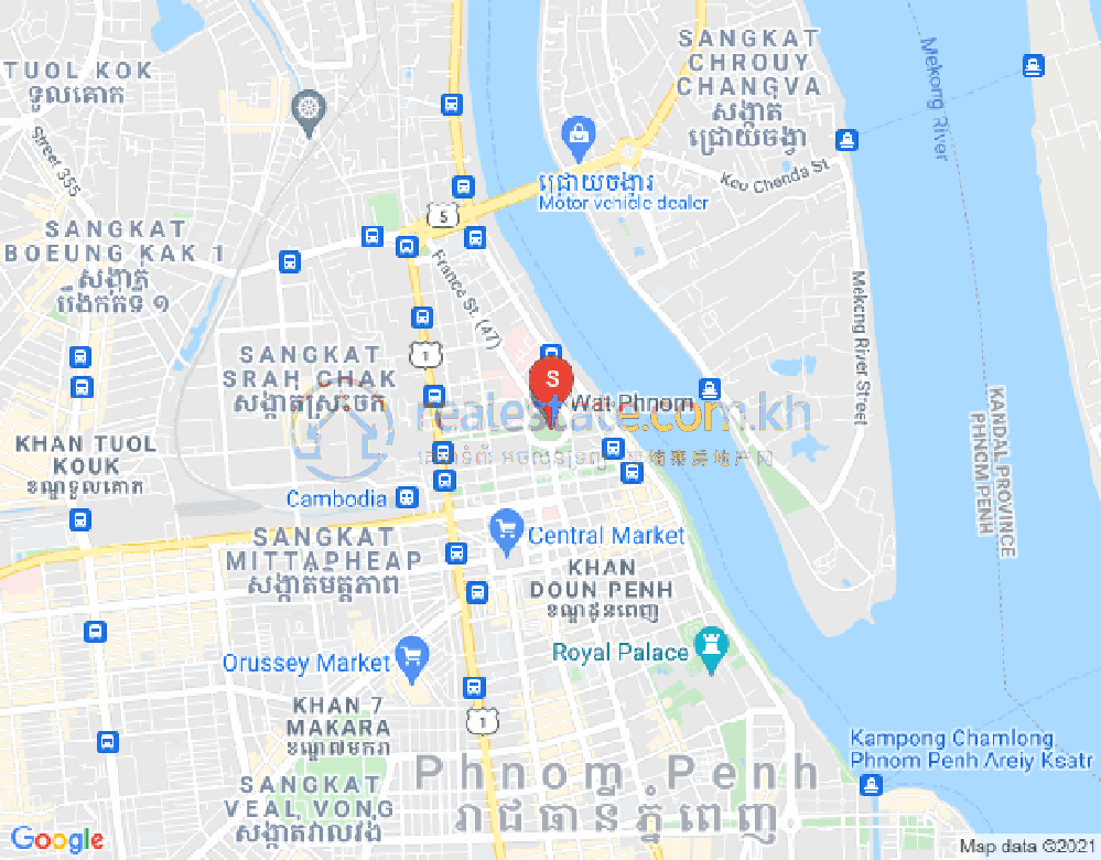 DABEST PROPERTIES, 만경강1부구(BKK1), 벙껭깡, 프놈펜 지도