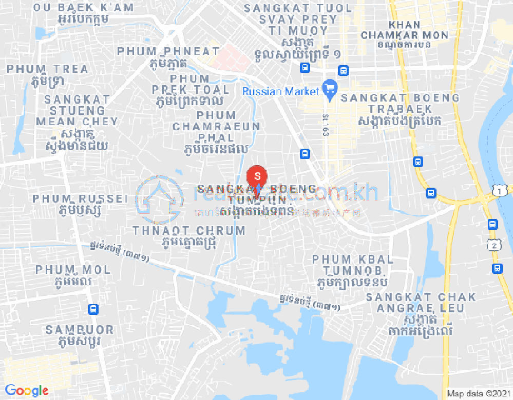 Boeung Tumpun分区, 棉芷区, 金边地图