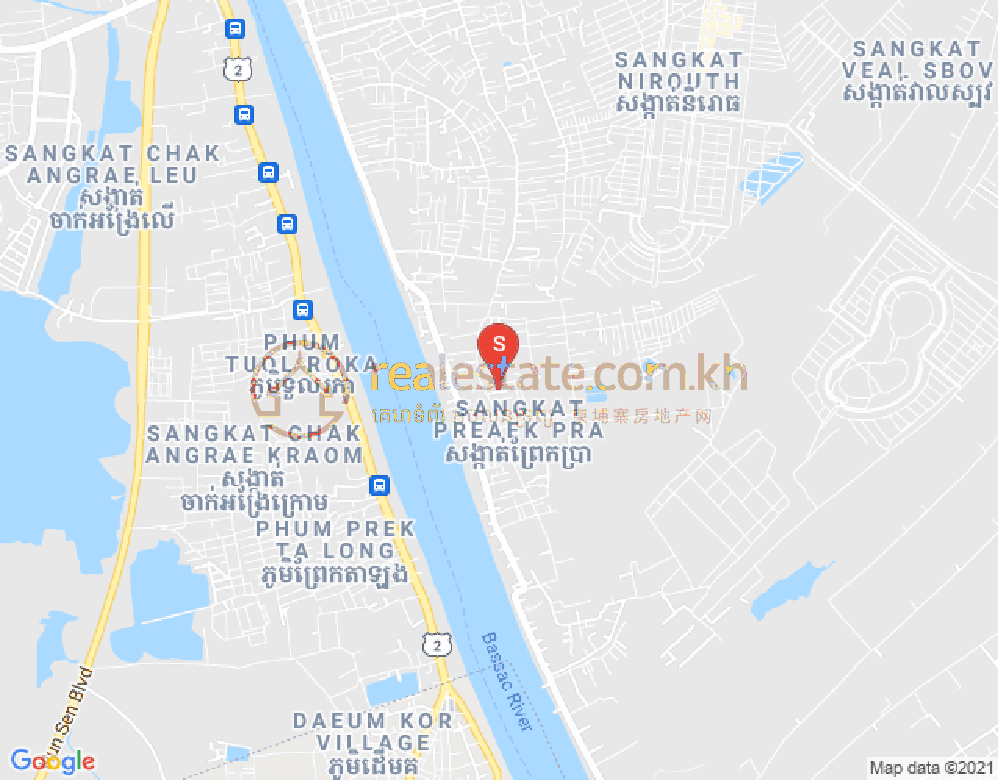 Map of Preaek Pra, Chbar Ampov, Phnom Penh