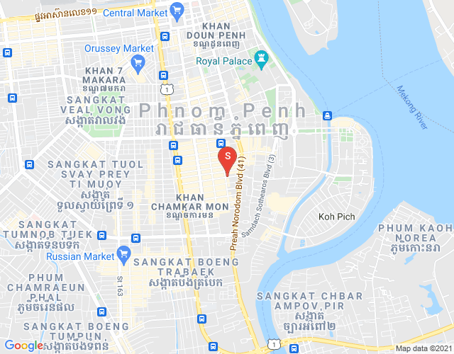 万景岗1分区（BKK1), 波哥堪, 金边地图