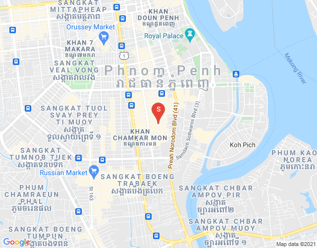 万景岗1分区（BKK1), 波哥堪, 金边地图