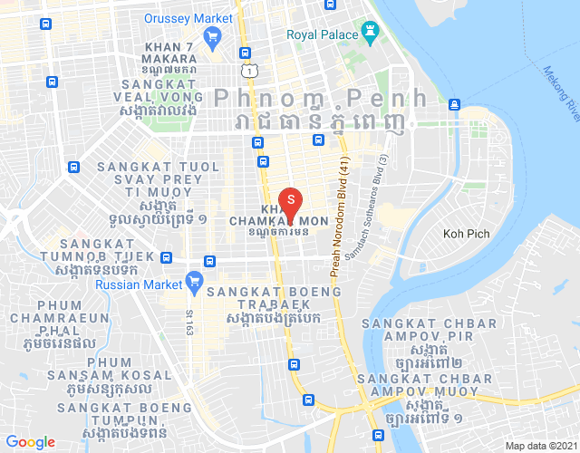 万景岗2分区（BKK2), 波哥堪, 金边地图