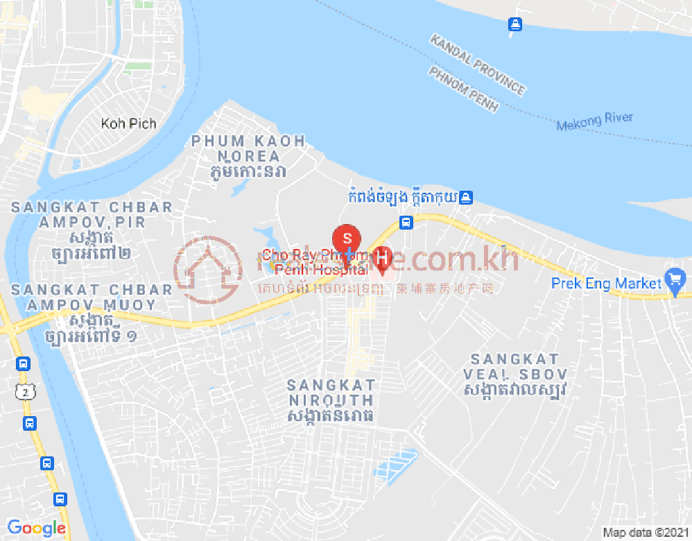 Mapa: Nirouth, Chbar Ampov, Phnom Penh