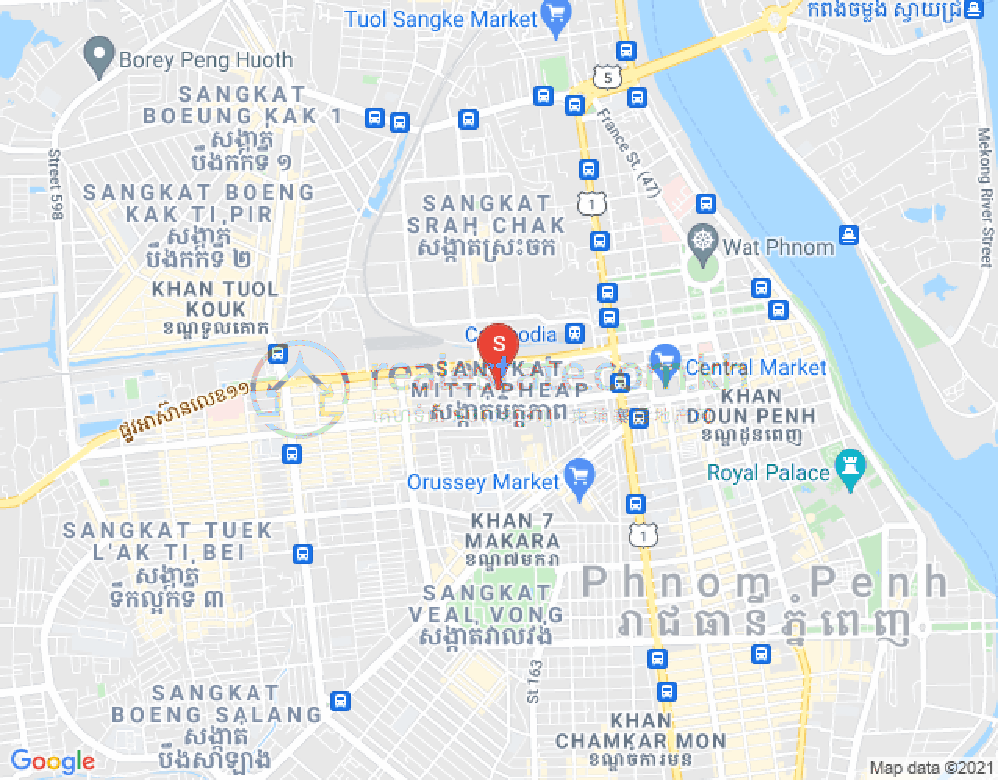 友谊分区, 马卡拉区, 金边地图