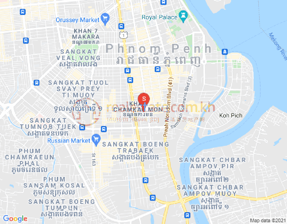 Map of BKK 2, Boeng Keng Kang, Phnom Penh