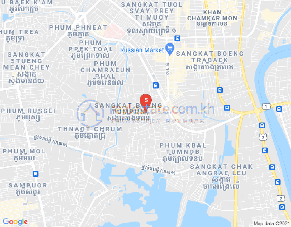 Stueng Mean chey区, 棉芷区, 金边地图