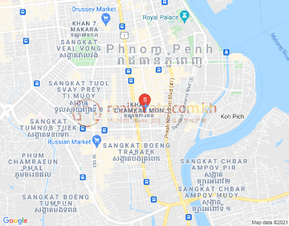 Map of BKK 2, Boeng Keng Kang, Phnom Penh