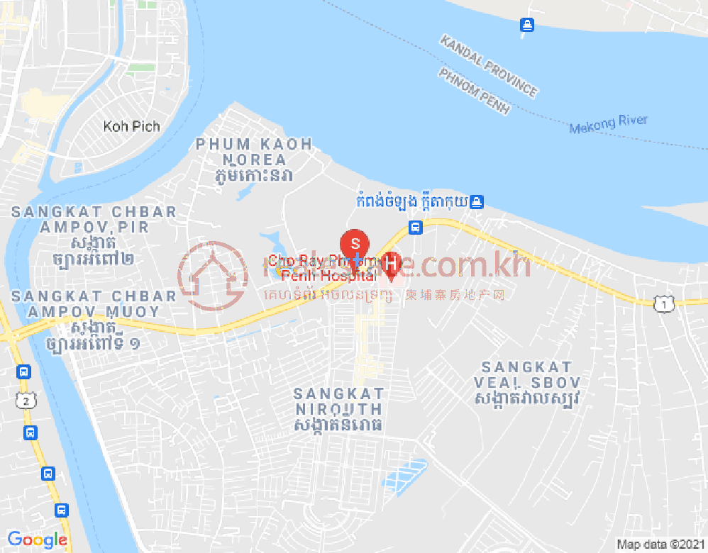 Nirouth分区, 铁桥头区, 金边地图
