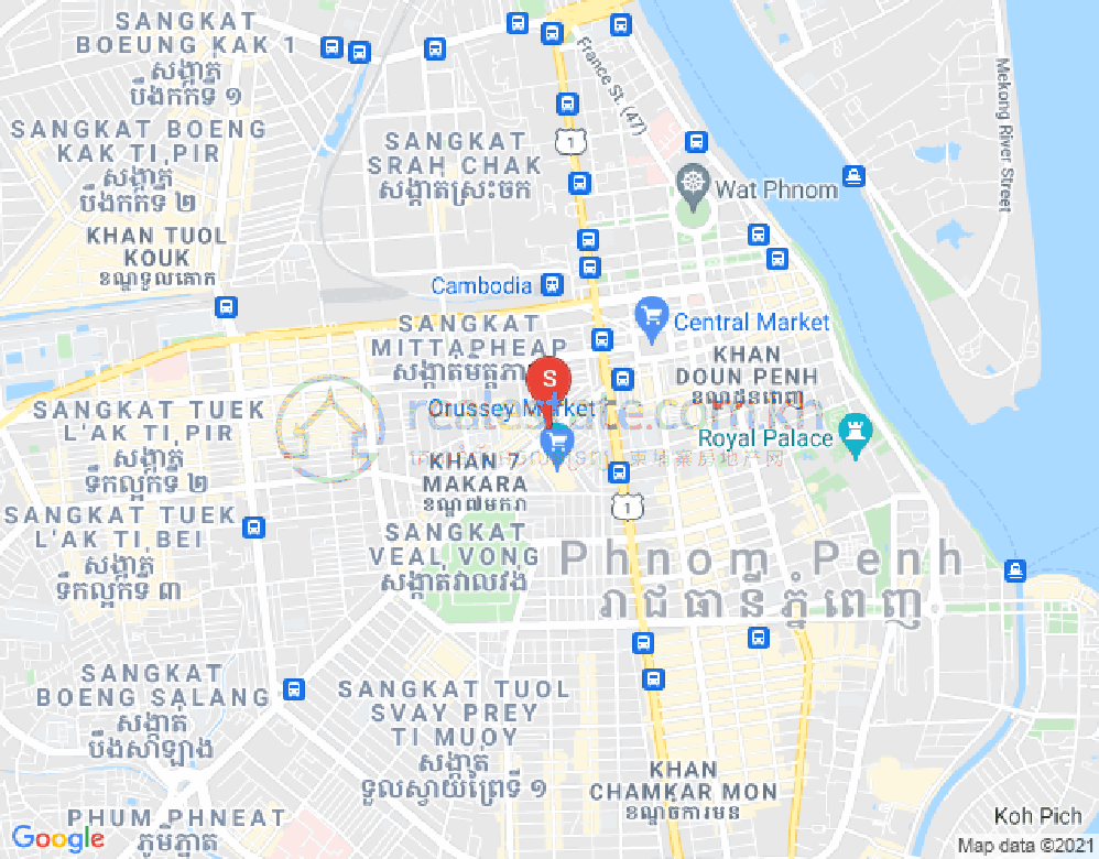 乌亚西3分区, 马卡拉区, 金边地图