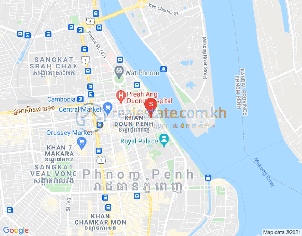 Map of Phsar Kandal I, Daun Penh, Phnom Penh