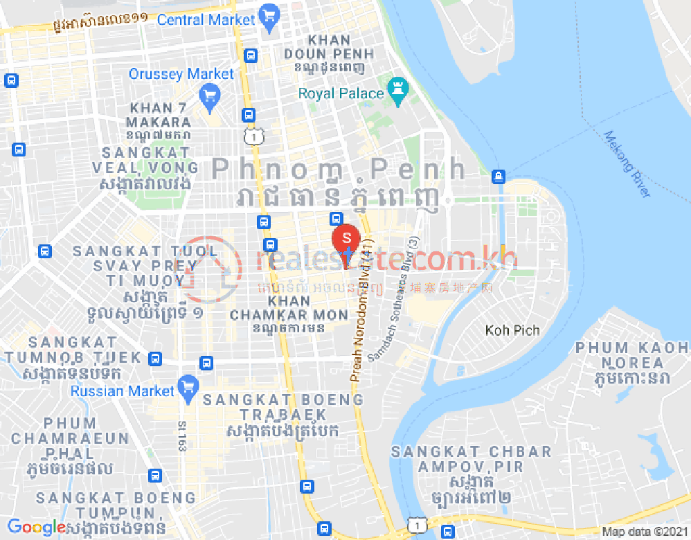 Mapa: BKK 1, Boeng Keng Kang, Phnom Penh