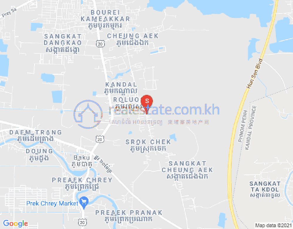 Cheung Aek分区, 丹考, 金边地图