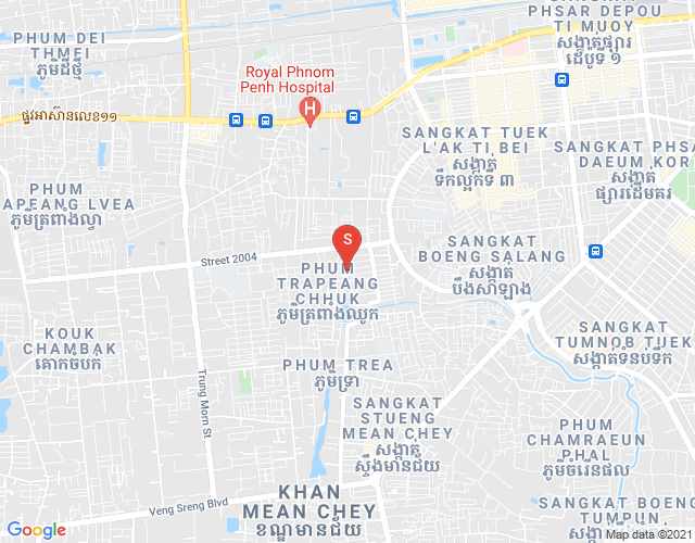 Mapa: Snaor, Kamboul, Phnom Penh