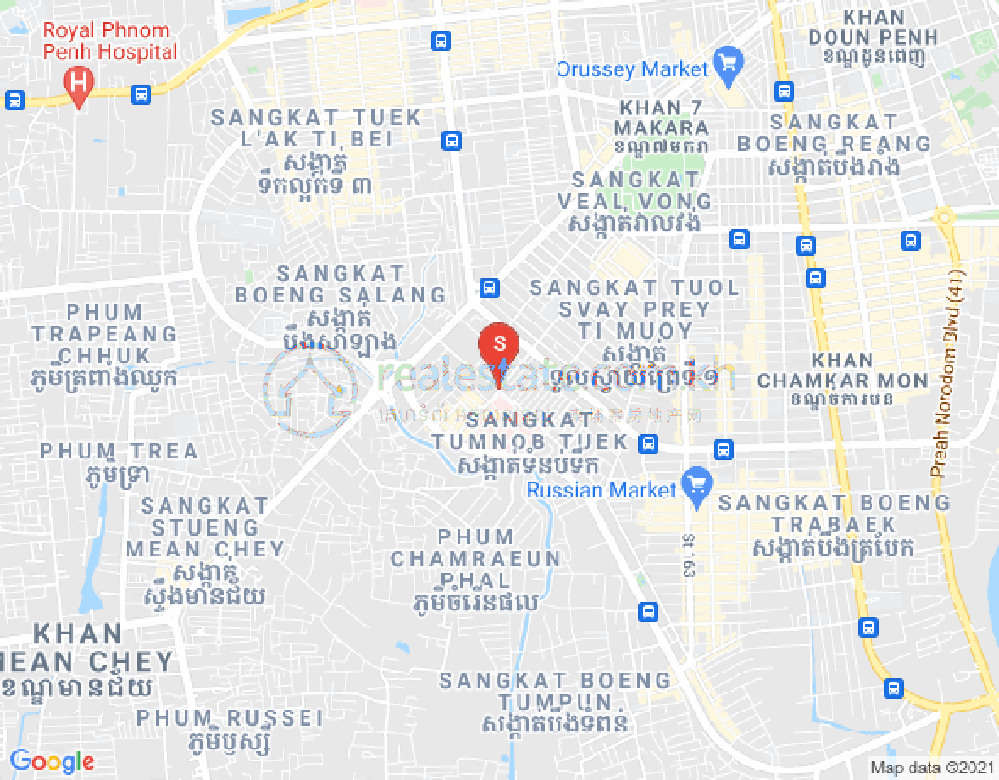 Map of Tumnob Tuek, Boeng Keng Kang, Phnom Penh