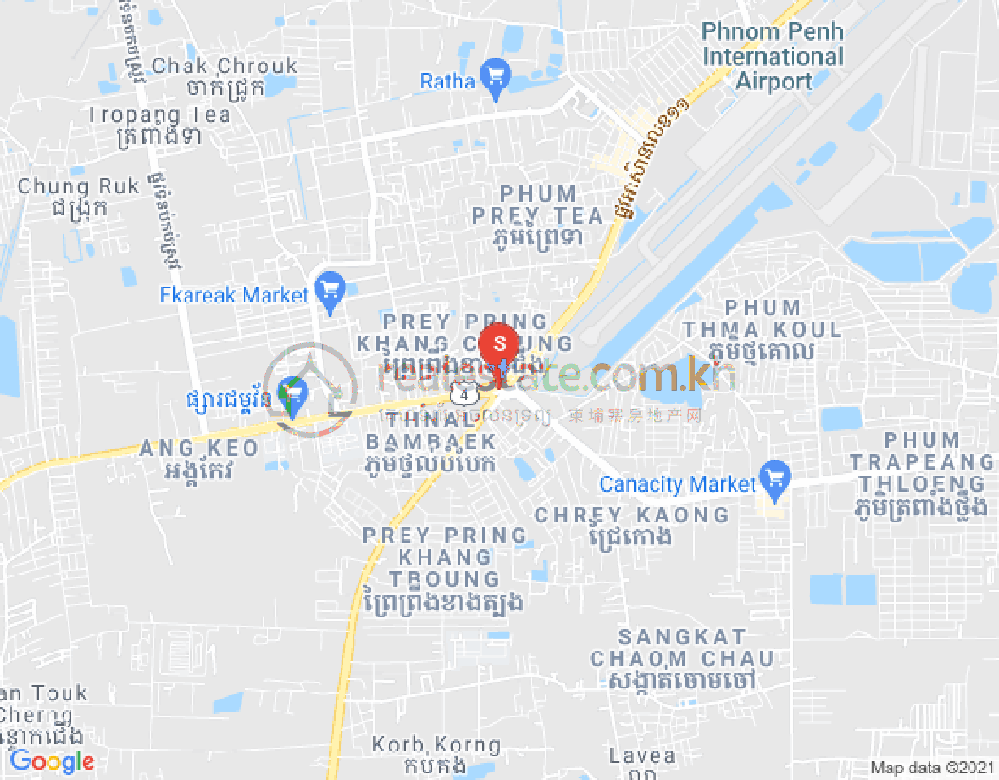 Carte de Chaom Chau, Por Sen Chey, Phnom Penh