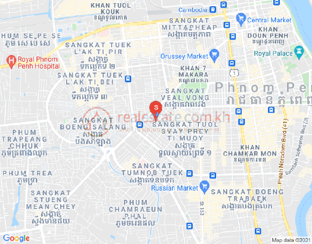 Carte de Toul Svay Prey 2, Boeng Keng Kang, Phnom Penh
