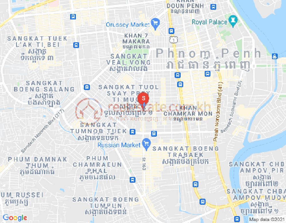 万景岗3分区（BKK3), 波哥堪, 金边地图