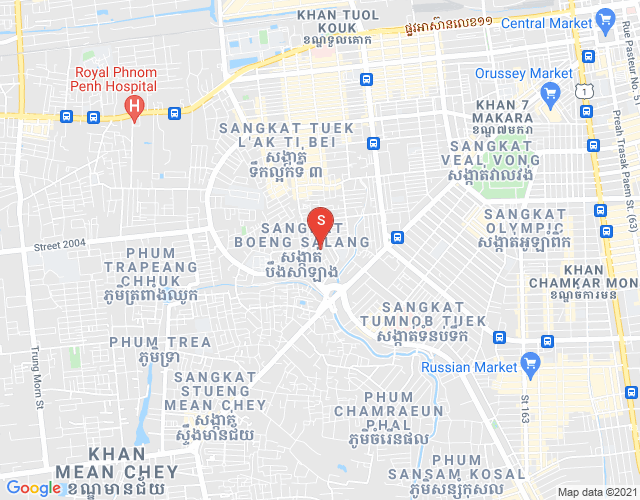 Mapa: Boeung Salang, Toul Kork, Phnom Penh