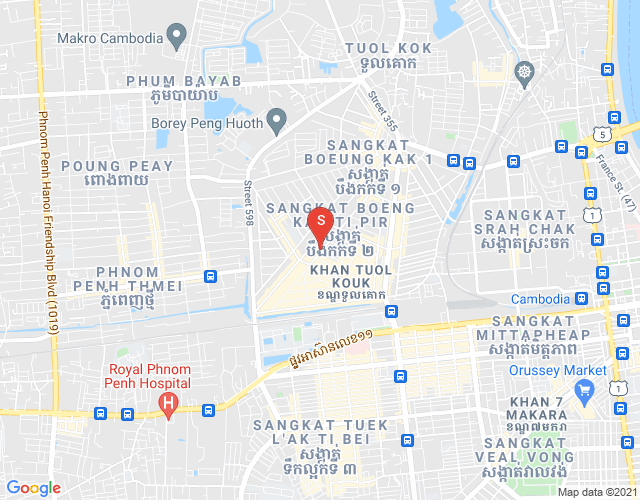 Map of Boeung Kak 2, Toul Kork, Phnom Penh
