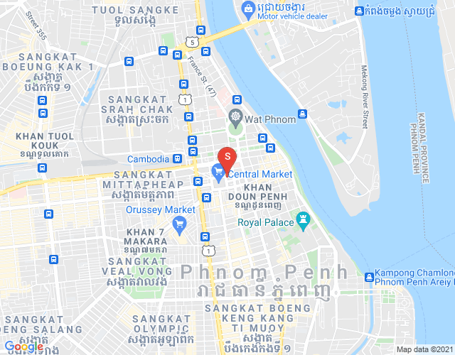 新街市1分区, 隆边区, 金边地图