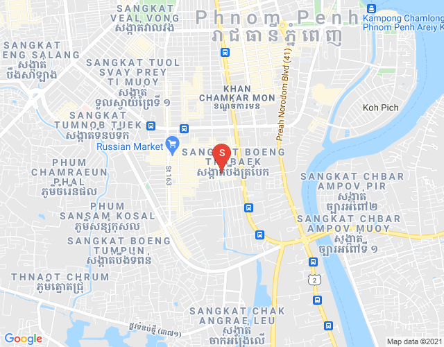 Mapa: Boeung Trabek, Chamkarmon, Phnom Penh