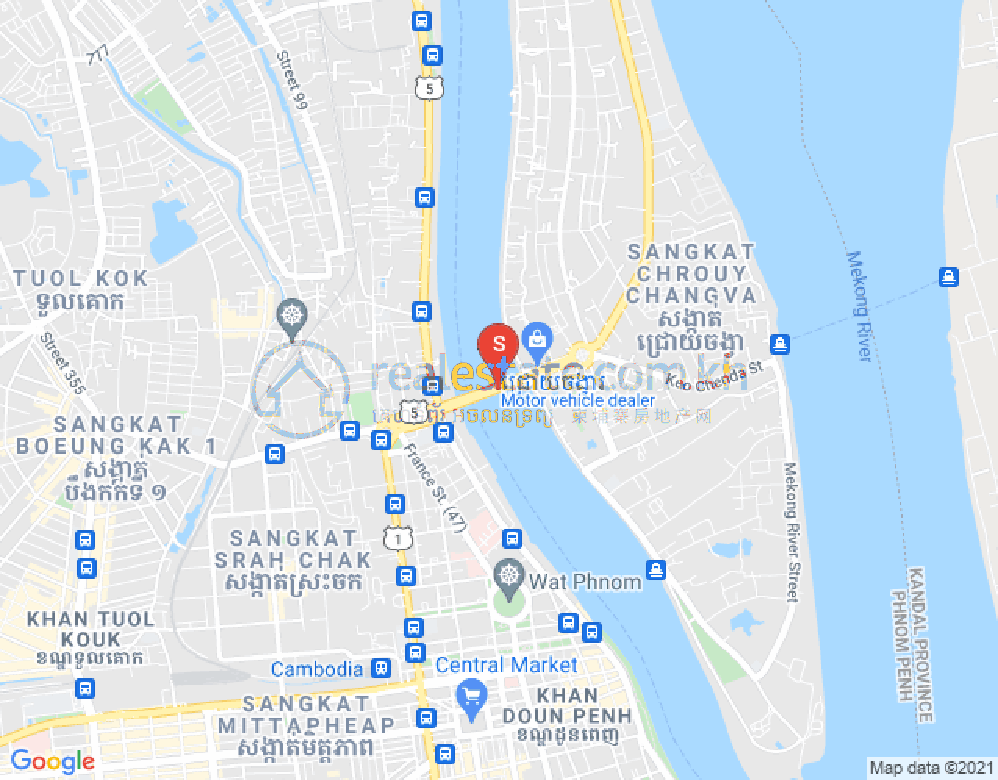 水净华区, 金边地图
