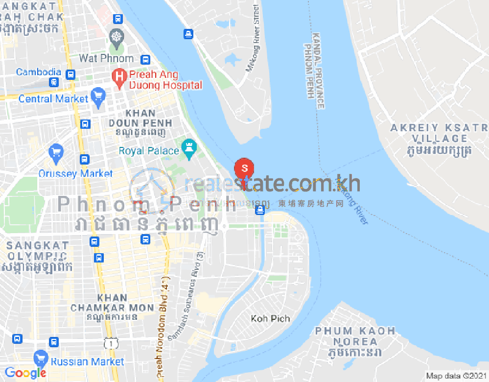 Carte de Chakto Mukh, Daun Penh, Phnom Penh