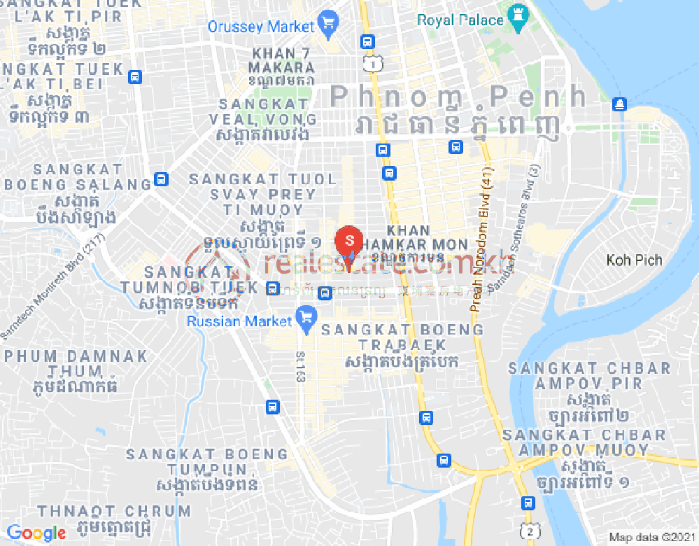 Map of BKK 3, Boeng Keng Kang, Phnom Penh
