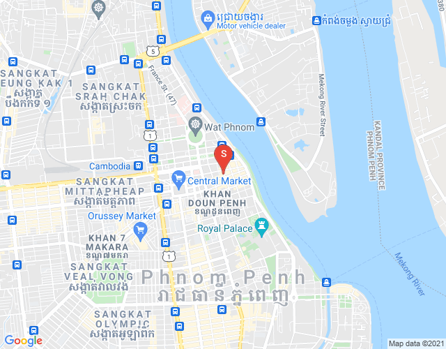 Map of Phsar Chas, Daun Penh, Phnom Penh