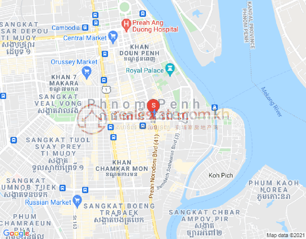 Properties Dabest, 四臂湾分区, 隆边区, 金边地图