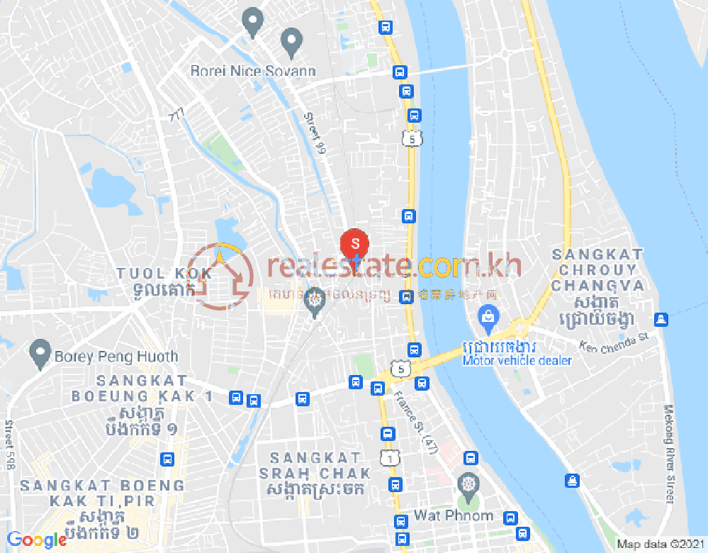 Mapa: Tuol Sangkae 1, Russey Keo, Phnom Penh
