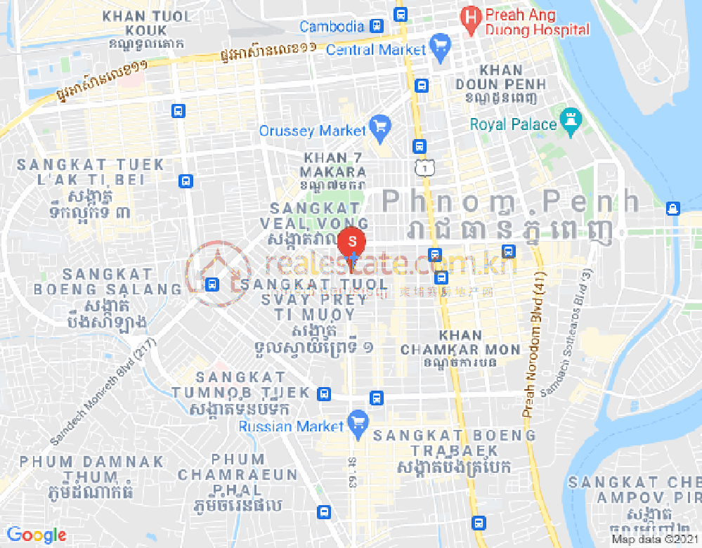 Mapa: Olympic, Boeng Keng Kang, Phnom Penh