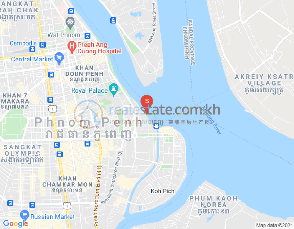 ផែនទី ចតុមុខ, ដូនពេញ, ភ្នំពេញ