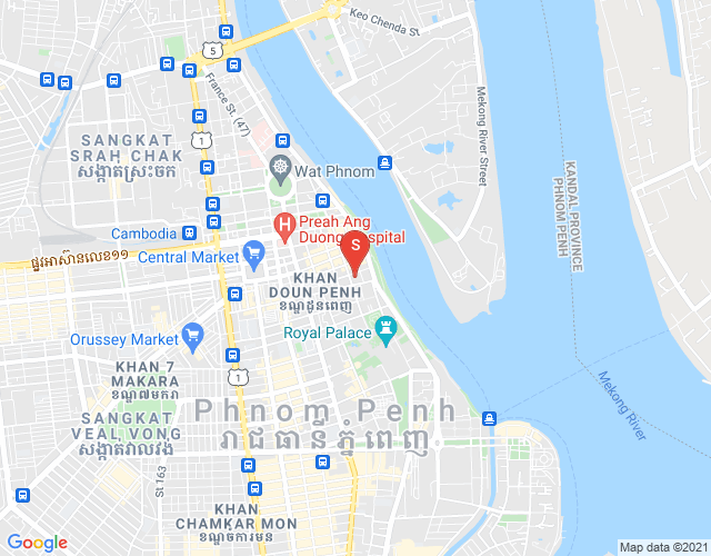 Mapa: Phsar Kandal II, Daun Penh, Phnom Penh