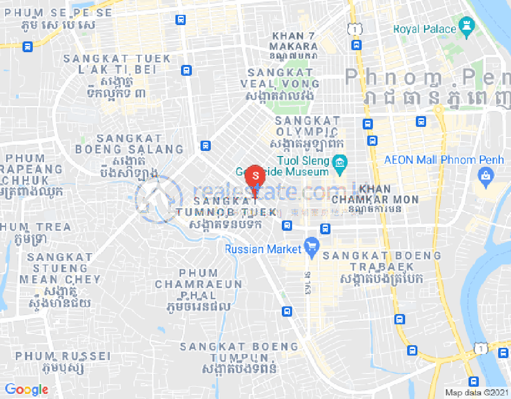BKK 3, ボンケンコン, プノンペンの地図