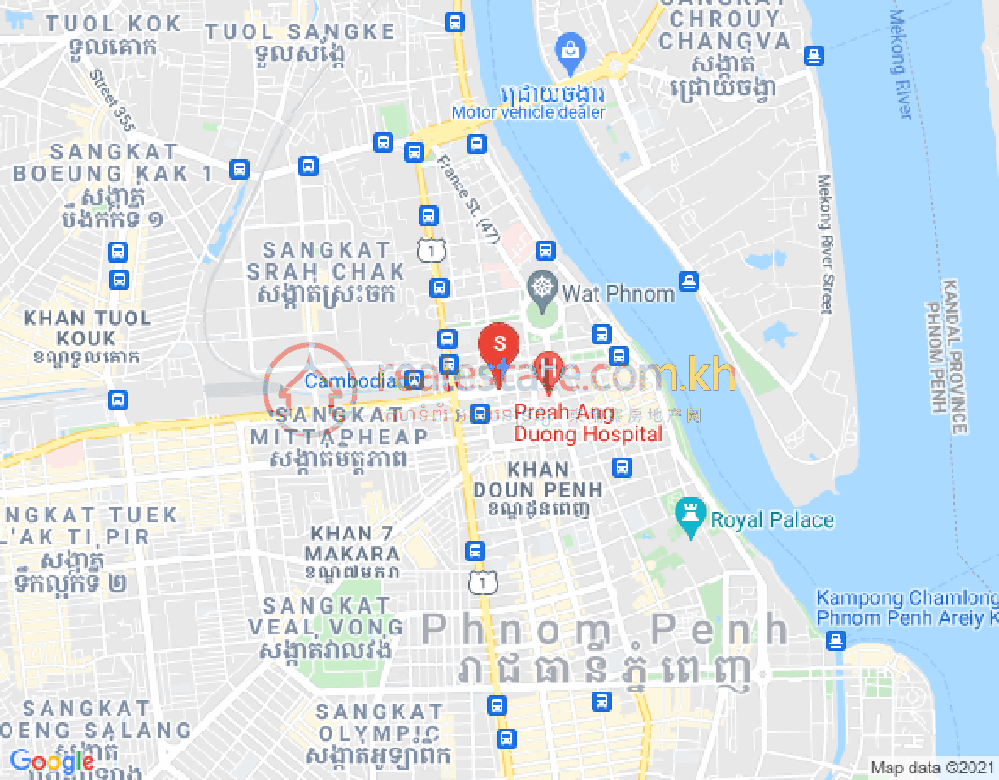 110 Ang Duong St, 타소야마, 룽볜구, 프놈펜 지도